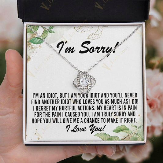 Im Sorry Gifts For Her, Apology Gifts For Her, I Love You Im Sorry, Apologize Gift For Wife, Girlfriend, Soulmate With Gift Box Personalized Message Card, I'm Truly Sorry - Larvincy Jewel