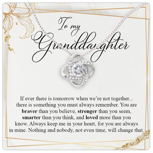 Larvincy To My Granddaughter Necklace From Grandma Grandpa, Jewelry Gifts For Granddaughter, Grandaughter Gifts From Grandma, Grandma Granddaughter Gifts, Grand Daughter Gifts From Grandma - Larvincy