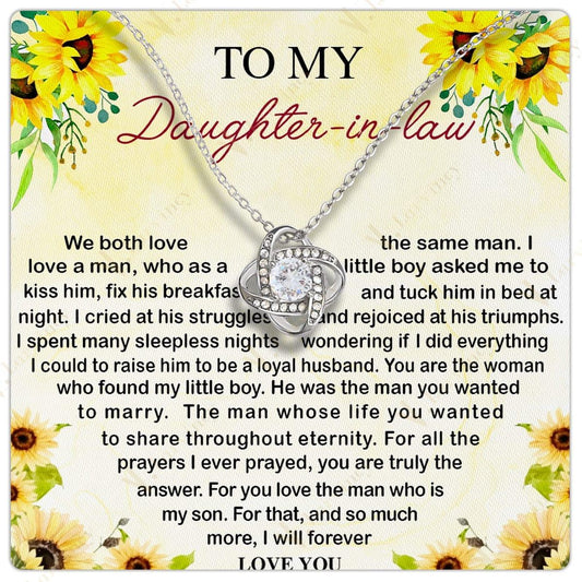 Daughter In Law Gift Ideas, Daughter In Law Necklace From Mother In Law, Birthday Gift For Daughter In Law With Gift Box And Personalized Message Card, Sunflower Butterfly - Larvincy
