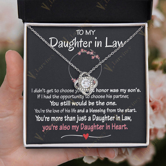 Daughter In Law Gift Ideas, Daughter In Law Necklace From Mother In Law, Birthday Gift For Daughter In Law With Gift Box And Personalized Message Card, Honor My Son - Larvincy Jewel