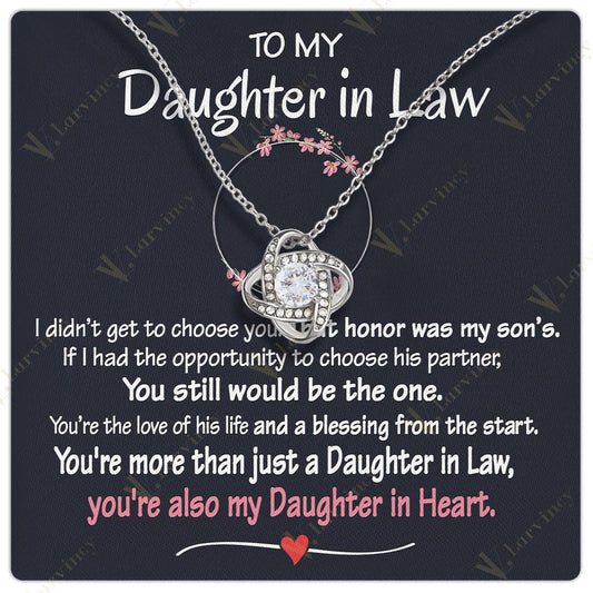 Daughter In Law Gift Ideas, Daughter In Law Necklace From Mother In Law, Birthday Gift For Daughter In Law With Gift Box And Personalized Message Card, Honor My Son - Larvincy Jewel