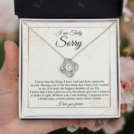 Im Sorry Gifts For Her, Apology Gifts For Her, I Love You Im Sorry, Apologize Gift For Wife, Girlfriend, Soulmate With Gift Box Personalized Message Card, Promise Better - Larvincy Jewel