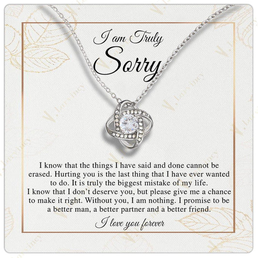 Im Sorry Gifts For Her, Apology Gifts For Her, I Love You Im Sorry, Apologize Gift For Wife, Girlfriend, Soulmate With Gift Box Personalized Message Card, Promise Better - Larvincy Jewel