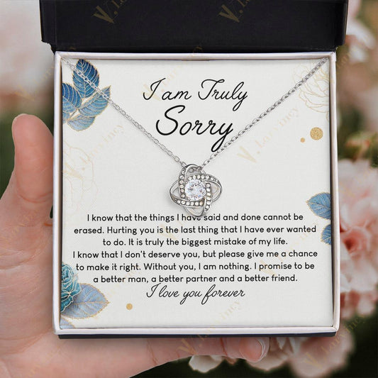 Im Sorry Gifts For Her, Apology Gifts For Her, I Love You Im Sorry, Apologize Gift For Wife, Girlfriend, Soulmate With Gift Box Personalized Message Card, Give Me A Chance - Larvincy Jewel