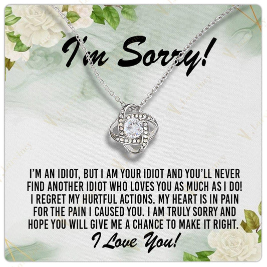 Im Sorry Gifts For Her, Apology Gifts For Her, I Love You Im Sorry, Apologize Gift For Wife, Girlfriend, Soulmate With Gift Box Personalized Message Card, Truly Sorry - Larvincy Jewel