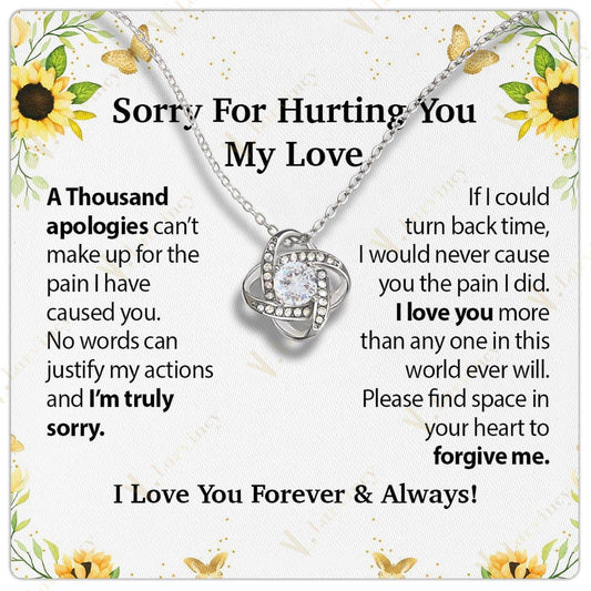 Im Sorry Gifts For Her, Apology Gifts For Her, I Love You Im Sorry, Apologize Gift For Wife, Girlfriend, Soulmate With Gift Box Personalized Message Card, Love Her - Larvincy Jewel
