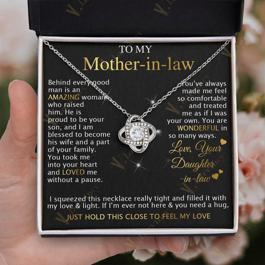 Mother In Law Gift Idea, Mother Of The Groom Gifts, Mother In Law Necklace, Mother In Law Wedding Gift With Gift Box And Personalized Message Card, Wonderful In Ways - Larvincy Jewel