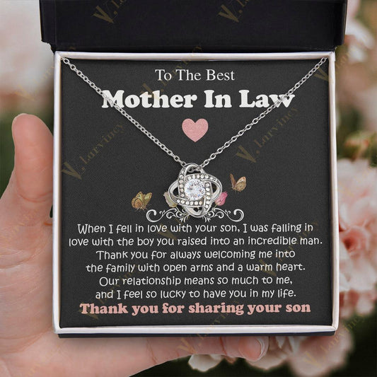 Mother In Law Gift Idea, Mother Of The Groom Gifts, Mother In Law Necklace, Mother In Law Wedding Gift With Gift Box And Personalized Message Card, Was Falling In Love - Larvincy Jewel