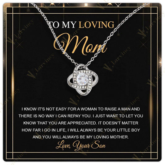 Mothers Day Gifts For Mom From Son, To My Mom Birthday Gifts From Son, Unique Jewelry Gifts For Mom With Gift Box Personalized Message Card, Always Love Mom - Larvincy Jewel