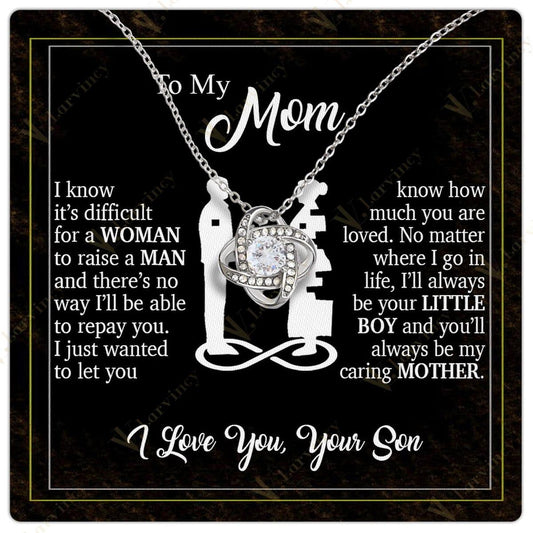 Mothers Day Gifts For Mom From Son, To My Mom Birthday Gifts From Son, Unique Jewelry Gifts For Mom With Gift Box Personalized Message Card, You Are Loved - Larvincy Jewel