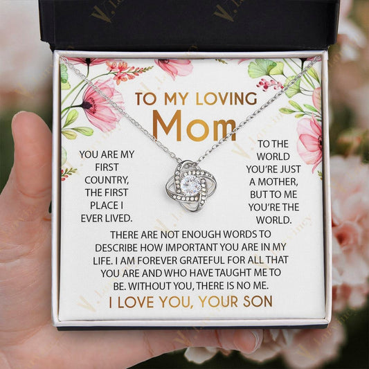 Mothers Day Gifts For Mom From Son, To My Mom Birthday Gifts From Son, Unique Jewelry Gifts For Mom With Gift Box Personalized Message Card, Forever Grateful - Larvincy Jewel