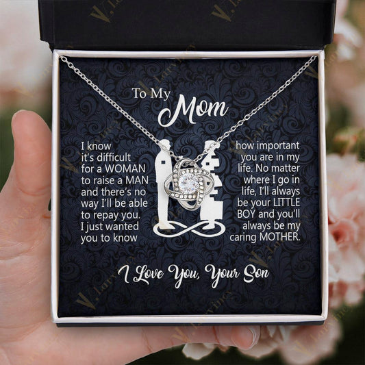 Mothers Day Gifts For Mom From Son, To My Mom Birthday Gifts From Son, Unique Jewelry Gifts For Mom With Gift Box Personalized Message Card, Little Boy - Larvincy Jewel