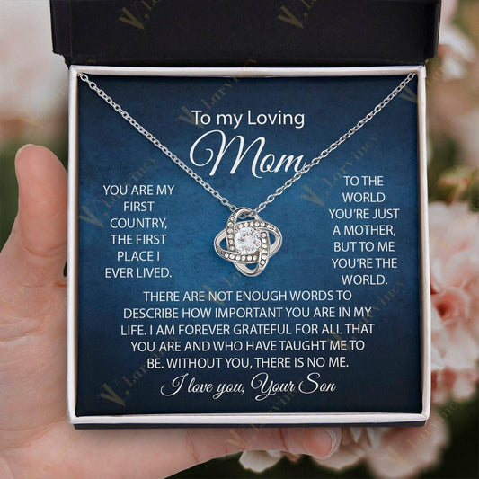 Mothers Day Gifts For Mom From Son, To My Mom Birthday Gifts From Son, Unique Jewelry Gifts For Mom With Gift Box Personalized Message Card, You're Just Mother - Larvincy Jewel