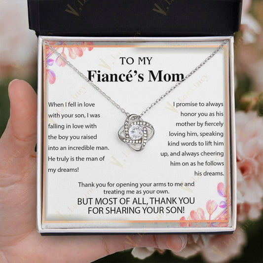 To My Boyfriend Mom Necklace, Jewelry Boyfriend's Mom Gifts, Boyfriends Mom Christmas Gifts From Girlfriend With Gift Box Personalized Message Card, Incredible Man - Larvincy Jewel