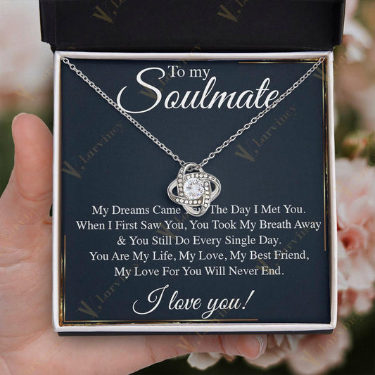 To My Soulmate Necklace, Jewelry Gift For Wife From Husband, Birthday Gift, Wedding Anniversary Gifts For Wife With Gift Box Personalized Message Card, Are My Life - Larvincy Jewel