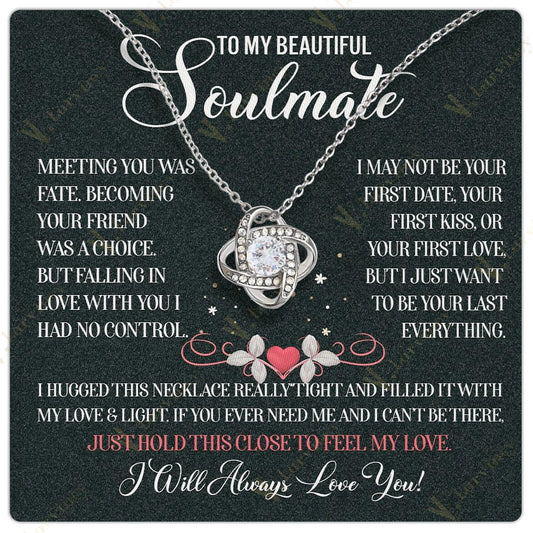 To My Soulmate Necklace, Jewelry Gift For Wife From Husband, Birthday Gift, Wedding Anniversary Gifts For Wife With Gift Box Personalized Message Card, Falling In Love You - Larvincy Jewel