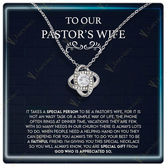 To Our Pastor’s Wife Necklace, Soulmate Necklace, Birthday Gift, Jewelry Wedding Anniversary Gifts For Wife With Gift Box Personalized Message Card, Special Gift - Larvincy Jewel