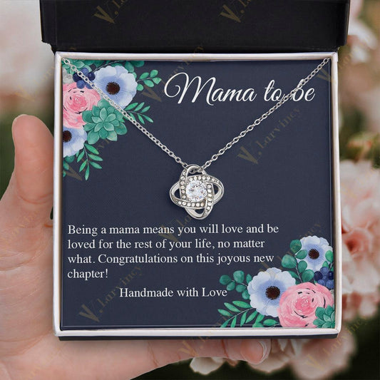 Unique Mommy To Be Gifts, Jewelry For New Moms, Necklace Gift For Pregnant Women, First Time Mom With Gift Box And Personalized Message Card, Young Mother Holding Her Newborn Baby Art - Larvincy